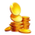 hyper gold coins symbol icon