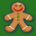 i love christmas gingerbread man symbol icon