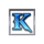 ice wolf k letter symbol icon