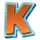 icy rampage letter k symbol icon