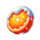 icy rockfall x25 orange symbol icon