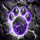 imperial flames purple pawprint symbol icon