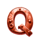 iron rail riches copper q symbol icon