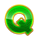 japanese coin hold the spin q symbol icon