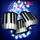 jazz of new orleans deluxe piano symbol icon