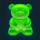 jelly teddy green bear symbol icon
