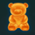 jelly teddy orange bear symbol icon