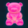 jelly teddy pink bear symbol icon
