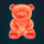 jelly teddy red bear symbol icon
