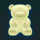 jelly teddy white bear symbol icon
