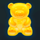 jelly teddy yellow bear symbol icon
