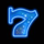 joker 3600 blue seven symbol icon