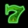 joker 3600 green seven symbol icon