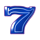 joker 5 blue seven symbol icon