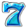 joker fright 7s blue symbol icon