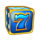 joker hunt dice blue seven symbol icon