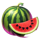 joker x love heart watermelon symbol icon