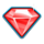 jokers jewels hold and spin red gem symbol icon