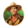 jurassic journey explorer guy symbol icon