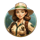 jurassic journey explorer lady symbol icon