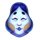 kabuki 10k ways blue mask symbol icon