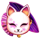 kabuki 10k ways pink mask symbol icon