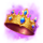 king and flame crown symbol icon