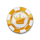 kings of cards gold crown chip symbol icon