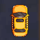 lazybones freeway yellow car symbol icon