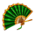 leaves of fortune fan symbol icon