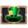 leprechaun hold hat symbol icon