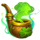 leprechauns loot shamrock pipe symbol icon