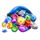 lines of magic gems symbol icon