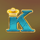 lion gold k symbol icon