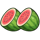 little devil coins watermelon slices symbol icon
