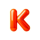 lobster splash letter k symbol icon