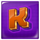 lock and pop k symbol icon