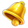 locked hearts 10 gold bell symbol icon