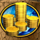 lost treasure gold coins symbol icon