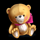 love is bear symbol icon
