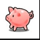 lovely lady pig symbol icon