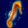 lovely mermaid seahorse symbol icon