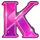 luck reactor pink k symbol icon