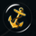 lucky blue anchor symbol icon