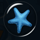 lucky blue star symbol icon
