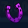 lucky clucks purple horseshoe symbol icon