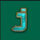 lucky coin j symbol icon