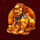 lucky coins lion symbol icon