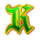 lucky crown hold and win k symbol icon