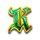lucky crown plus k symbol icon